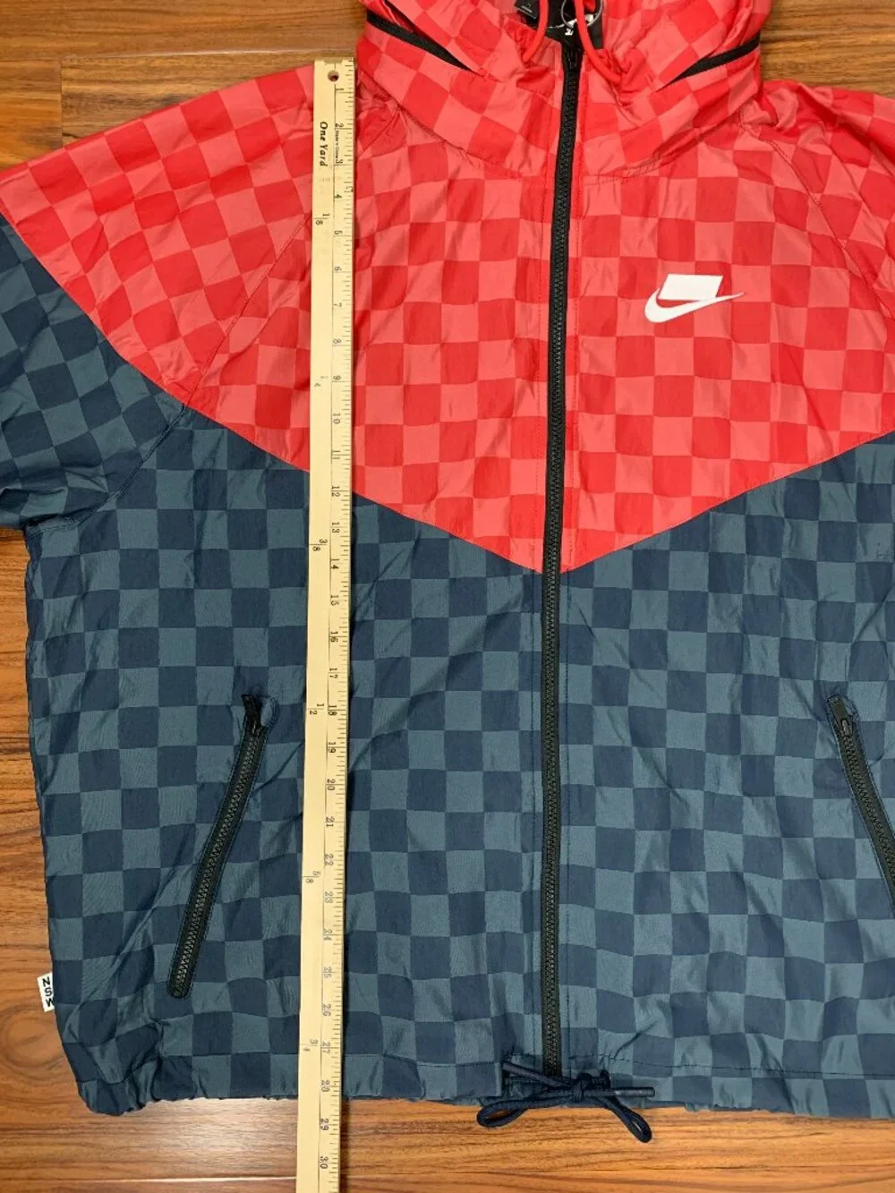 Nike Sportswear Windrunner Hooded Jacket Checkerboard Pattern AR1958-475 XXL NWT